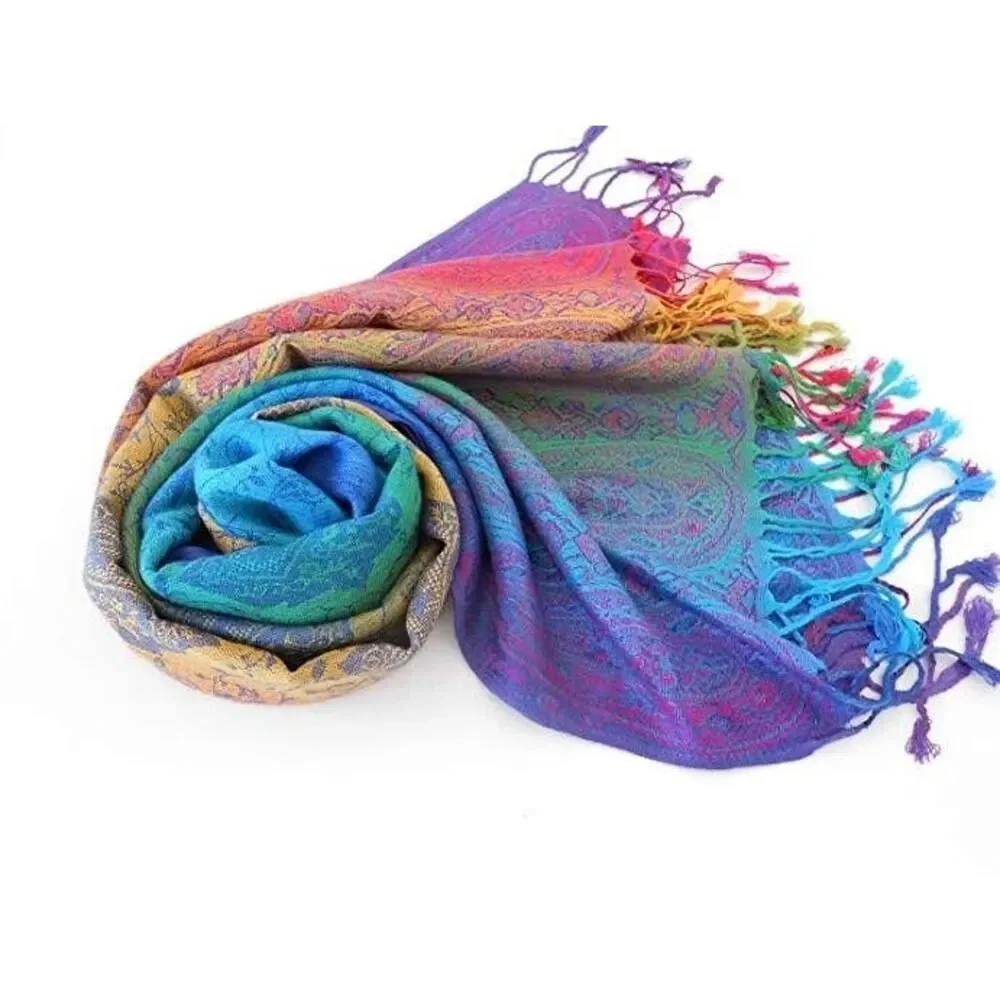 N/A rainbow scarf
